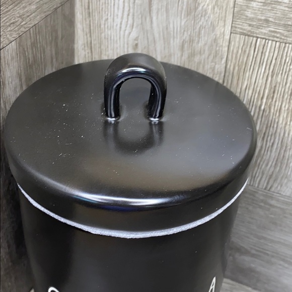 Rae Dunn GRANOLA loop lid canister NEW! black LL - Picture 2 of 5